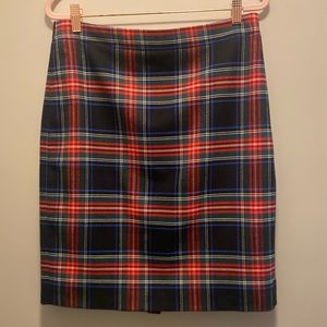 J. Crew Women’s Christmas Plaid Tartan Pencil Skirt - size 6
